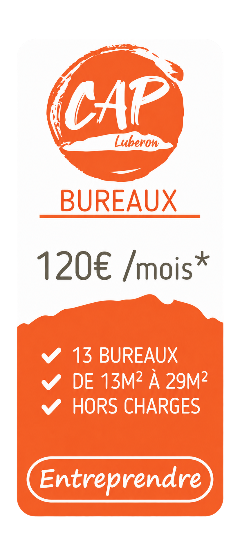 tarifs bureaux Cap Luberon