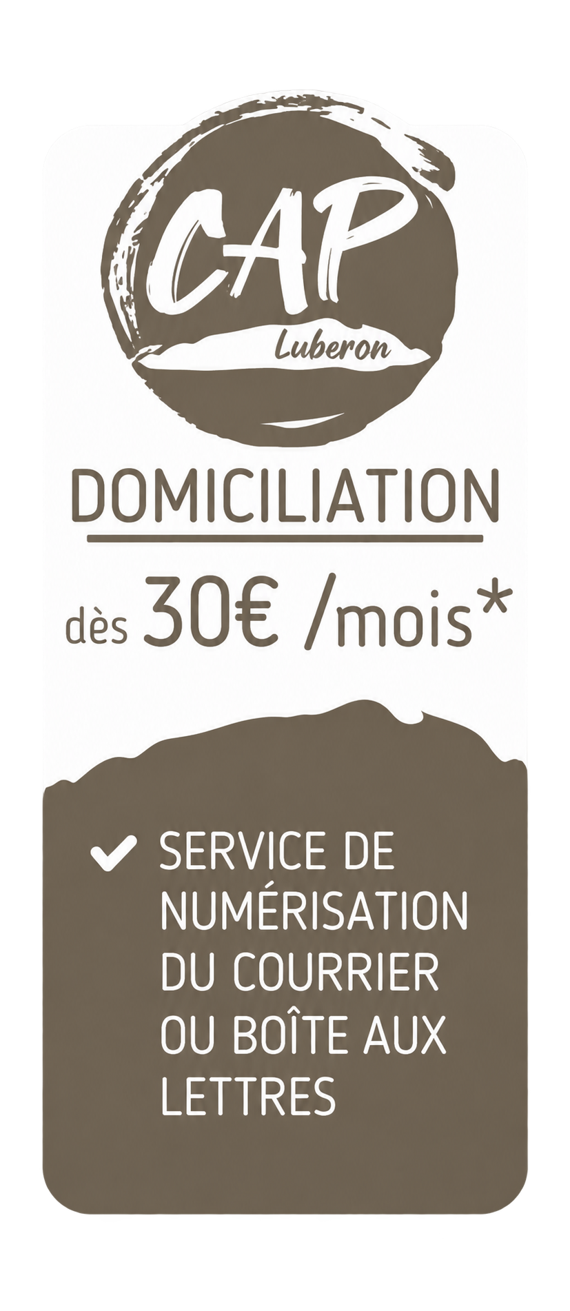 tarifs domiciliation Cap Luberon